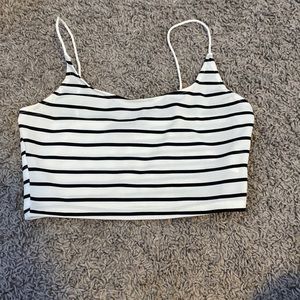 black and white stripped crop top!